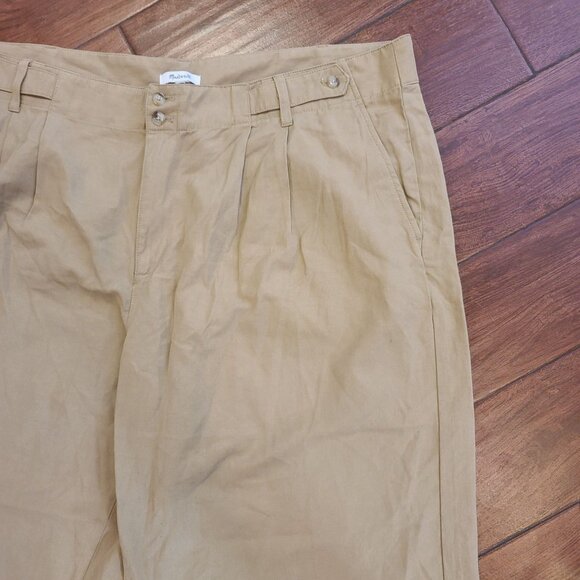 Madewell Womens Plus Size 22W Harlow Wide Leg Pant Khaki Pleated Front - Picture 7 of 7